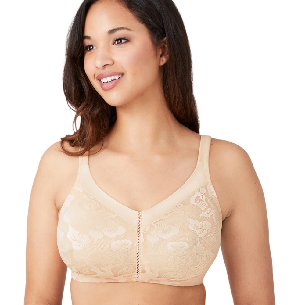 Wacoal 85276 Awareness Full Coverage Seamless Unlined Wire Free Bra Sand Sz 34DD